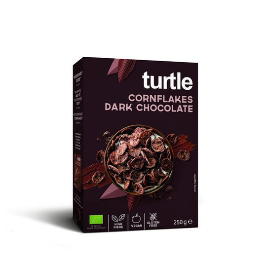 Turtle -- Cornflakes enrobes de chocolat noir. bio et sans gluten - 250 g