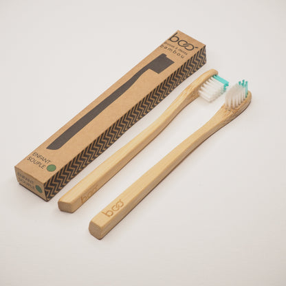 My Boo Company -- Brosse à dents enfant en bambou (souple vert)