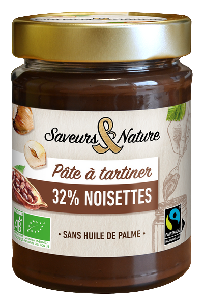 Saveurs & Nature -- Pâte à tartiner 32% noisettes - 280 g