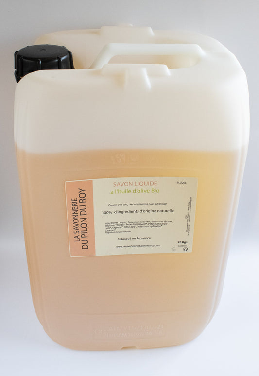 La Savonnerie Du Pilon Du Roy -- Savon liquide de marseille à l'huile d'olive Vrac - 20 kg