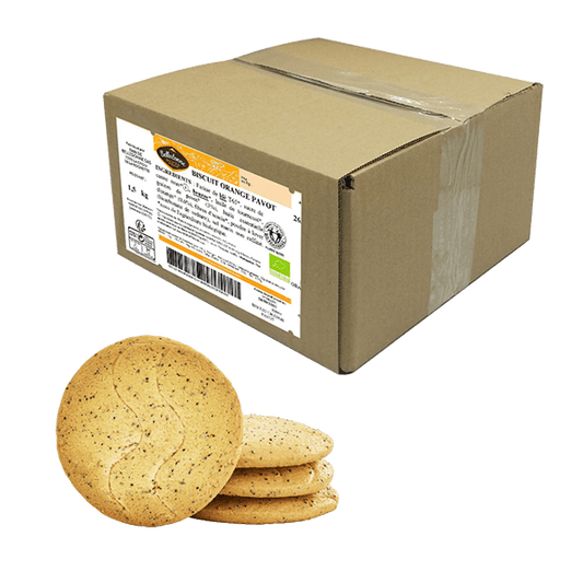 Belledonne -- Biscuit orange et graines de pavot bio - vrac 3 kg