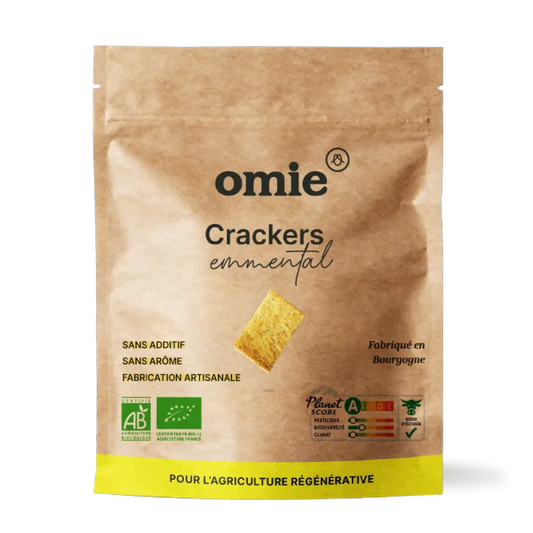 Omie -- Crackers à l'emmental bio (100% français) - 100 g