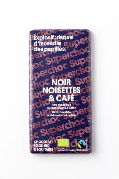 Supersec -- Tablette chocolat noir noisette & café bio - 70 g