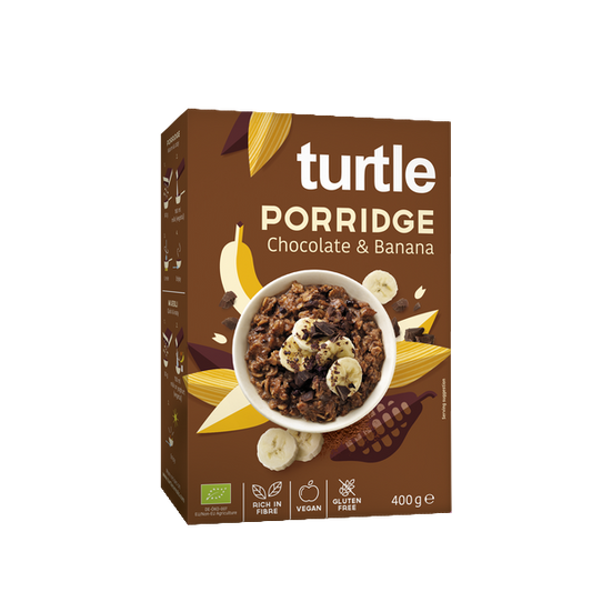 Turtle -- Porridge bio sans gluten chocolat banane - 400 g