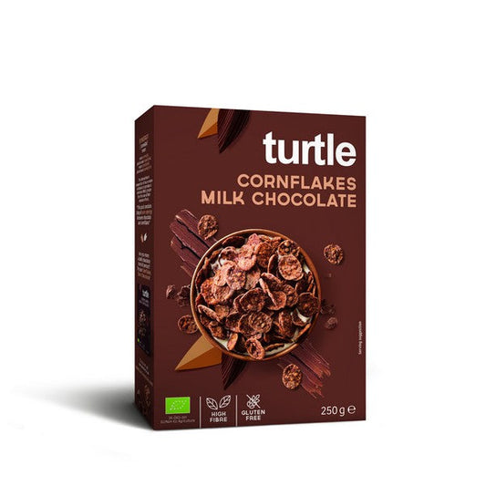 Turtle -- Cornflakes enrobes de chocolat au lait. bio et sans gluten - 250 g