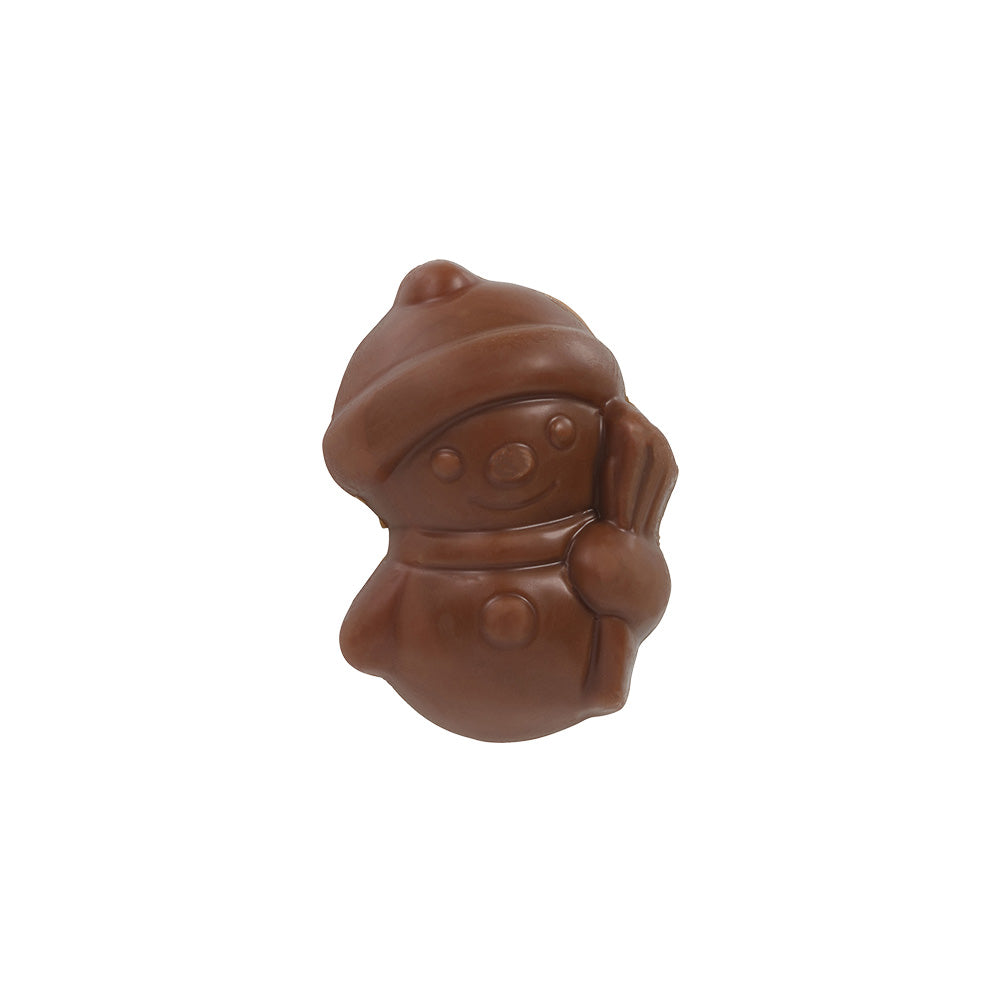Bonbon bonhomme de neige cœur lacté - chocolat au lait bio - 1