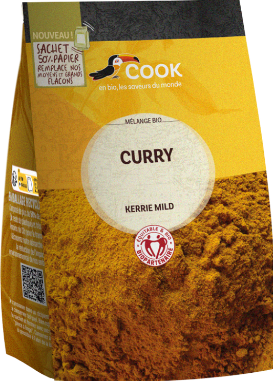 Cook épices -- Curry biopartenaire (sachet économique) - 100 g
