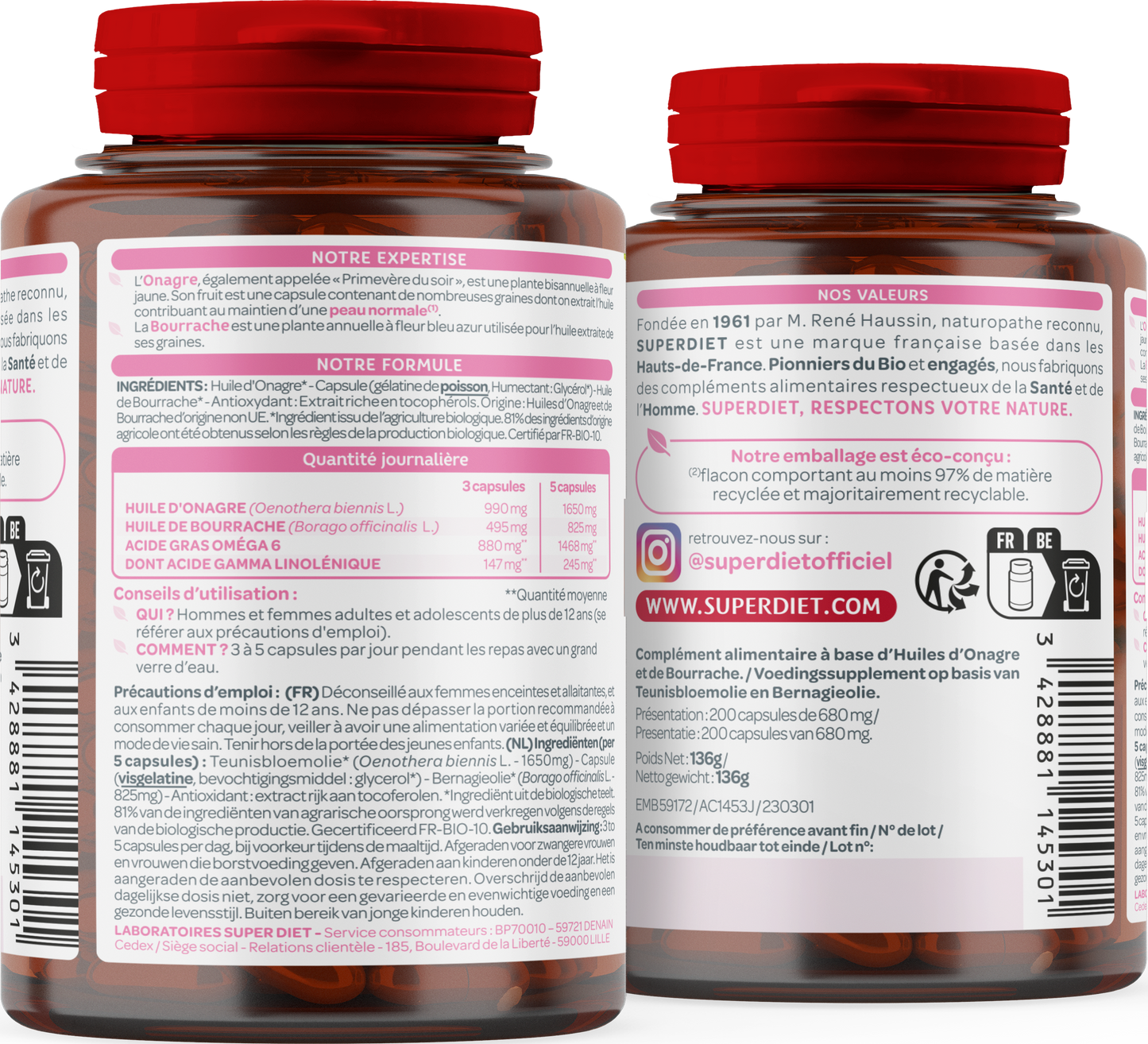 Huiles onagre et bourrache (beauté de la peau) - 2