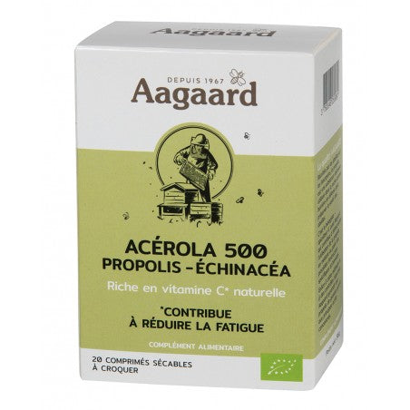 Aagaard -- Pastilles propolis. acerola et echinacéa - 20 pastilles sécables à croquer
