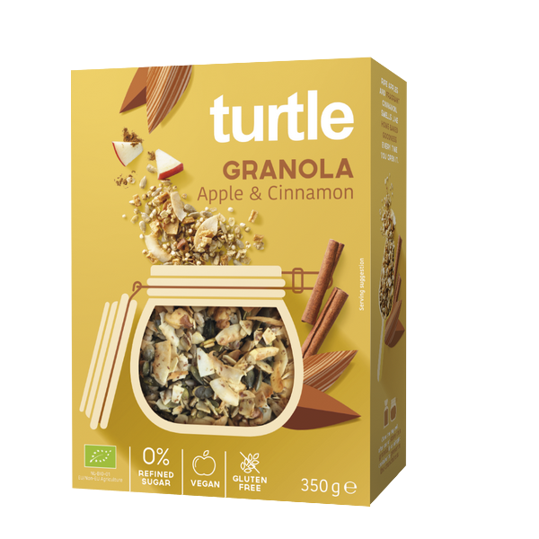 Turtle -- Granola bio pomme et cannelle - 350 g